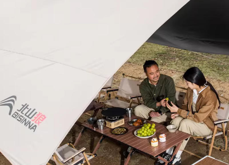 北山狼钛黑胶八角天幕帐篷户外露营野外野营遮阳装备全套防雨防晒图2