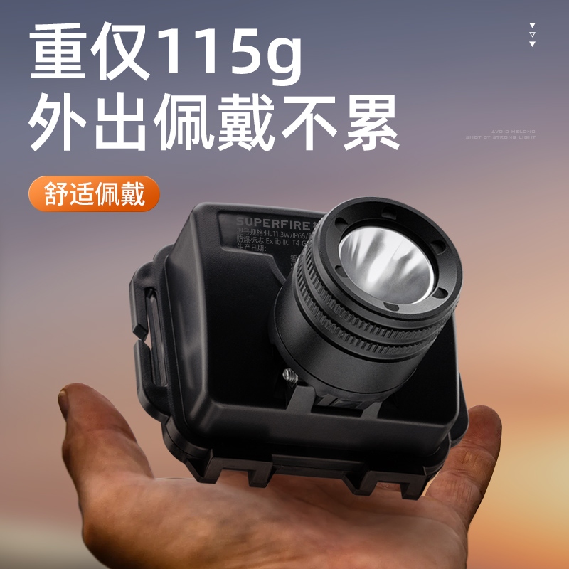 SUPERFIRE神火专业固态防爆头灯HL11